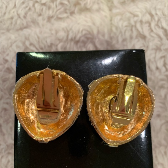 Elegant Gold and Silver Crystal Earrings - Picture 3 of 3